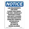 Signmission OSHA Notice, 5" Height, Lab Requirements For Entry Closed Sign, 5" X 3.5", Portrait OS-NS-D-35-V-13922 - alternate 1